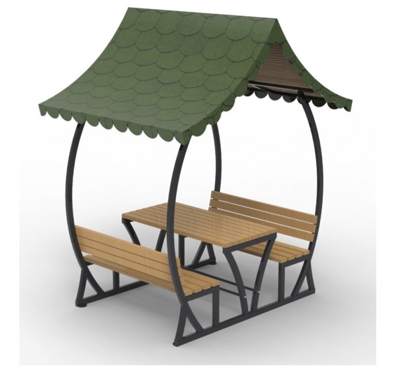 Table pique-nique avec toit