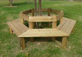 Banc tour d'arbre