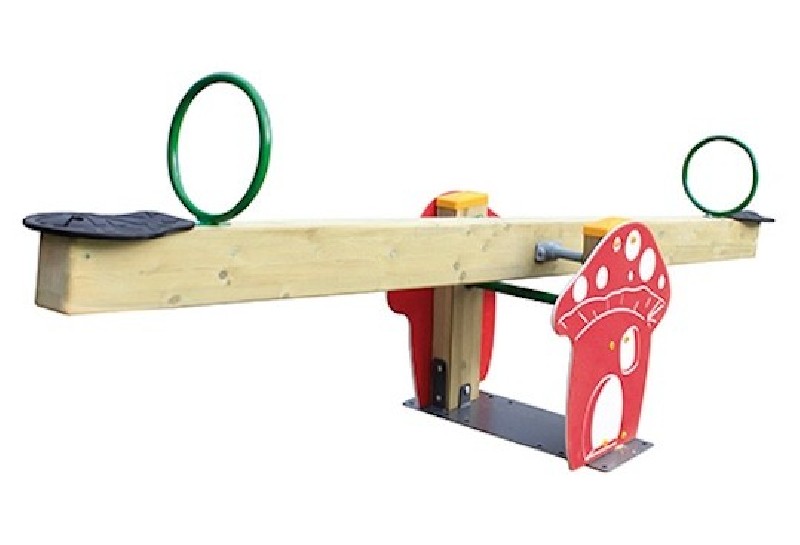 Balançoire tape-culs champignon rouge