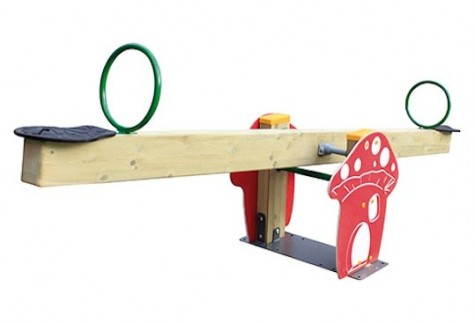 Balançoire tape-culs champignon rouge