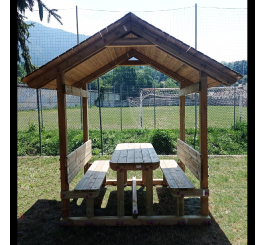 Table de pique nique en bois pour espace public