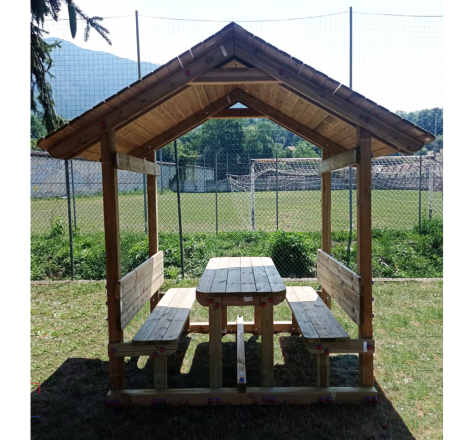Table de pique nique en bois pour espace public