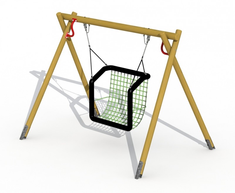 Balançoire soucoupe volante en bois
