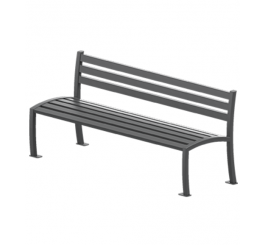 Banc sans accoudoirs urbain
