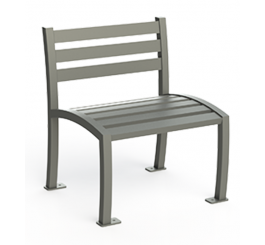 Chaise urbaine en acier galvanisé | Finition thermolaquée