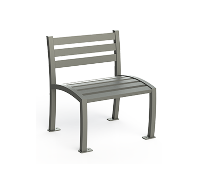 Chaise urbaine en acier galvanisé | Finition thermolaquée