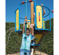 Moulin à Vent avec Tubes à Glissade - jeu extérieur