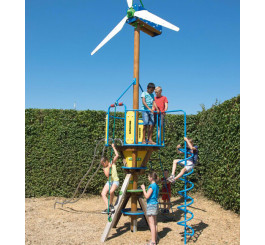 Moulin à Vent avec Tubes à Glissade - jeu extérieur