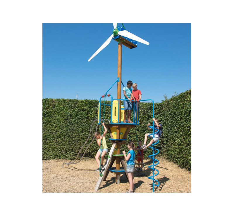 Moulin à Vent avec Tubes à Glissade - jeu extérieur