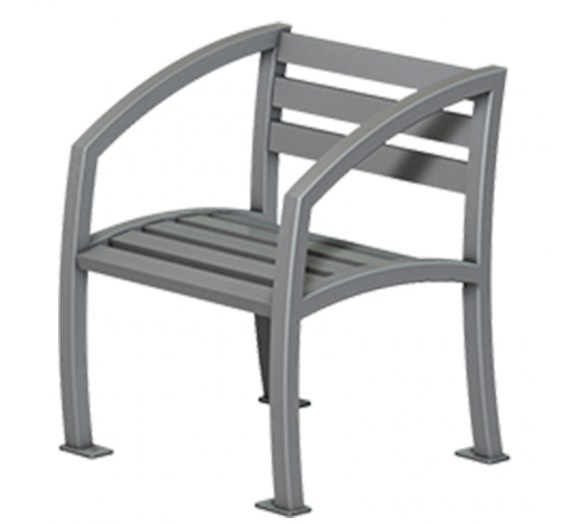Fauteuil urbain en acier galvanisé | Finition thermolaquée | Baleine bleue
