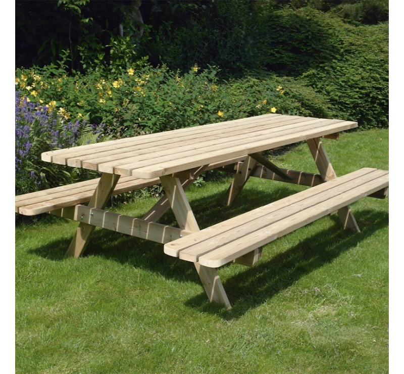 TABLE DE PIQUE-NIQUE AUTONOME 160CM EN PIN DU NORD