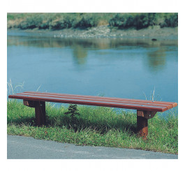 Banc sans dossier à sceller – Bois tropical, durable