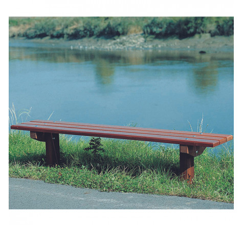 Banc sans dossier à sceller – Bois tropical, durable