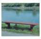 Banc sans dossier à sceller – Bois tropical, durable