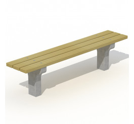Banc Le Havre Classic en Bois Pin | Mobilier urbain durable