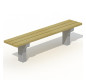 Banc Le Havre Classic en Bois Pin | Mobilier urbain durable