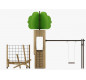 Arbre cabane aire de jeux pour parc public, arbre cabane pour aire de jeu