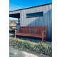 Banc anglais, Banc British, Banc public, Banc en bois exotique, Banc padouck