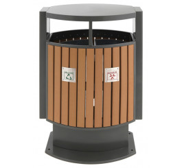 Poubelles imitation bois