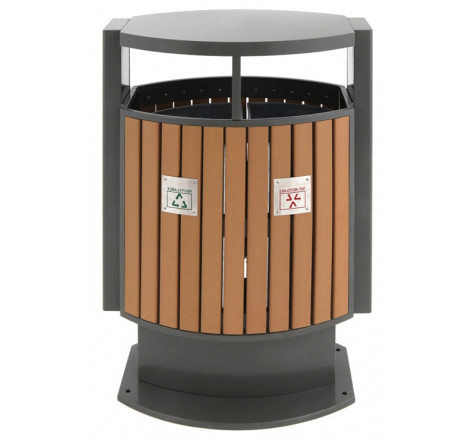 Poubelles imitation bois