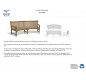 Banc anglais pour espace public, Banc public en bois, Banc public bois