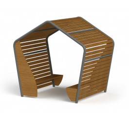 Bancs sous abri