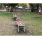 Lot de 8 banquettes en bois et métal 180 cm | Collectivités