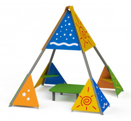 Cabane tipi aire de jeux