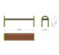 Lot de 8 banquettes en bois et métal 180 cm | Collectivités