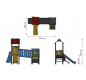 Jeux de plein air pour école, Structure de jeux pour aire de jeux, Aire de jeux extérieurs pour collectivité