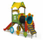 Jeux de plein air pour espace publique, Structure de jeux petit train pour aire de jeux, Aire de jeux petit train pour collectiv