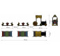 Jeux de plein air pour espace publique, Structure de jeux petit train pour aire de jeux, Aire de jeux petit train pour collectiv