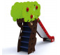 Toboggan arbre des forêts - structure de jeu extérieur pour enfants de 1 à 6 ans