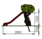 Toboggan arbre des forêts - structure de jeu extérieur pour enfants de 1 à 6 ans