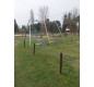 Tyrolienne en inox, Tyrolienne double pour espace public, Tyrolienne pour aire de jeux