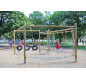 Aires de jeux en bois pour parc public, Jeux en bois pour les enfants, Structures de jeux en bois pour les parcs