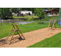 Jeux extérieur en bois pour aire de jeux