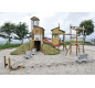 Aires de jeux en bois pour espace public, Jeux en bois pour les enfants, Structures de jeux en bois pour les campings