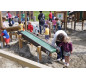 Aires de jeux en bois pour espace public, Jeux en bois pour les enfants, Structures de jeux en bois pour les campings