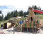 Aires de jeux en bois pour espace public, Jeux en bois pour les enfants, Structures de jeux en bois pour les campings