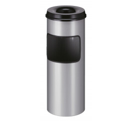 Poubelle Cendrier gris aluminium avec Éteignoir