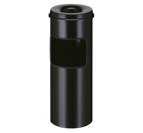 Poubelle Cendrier noir avec Éteignoir