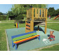 Poubelle pour école maternelle, Poubelle multicolore extérieure, Corbeille multicolore pour cour d'école
