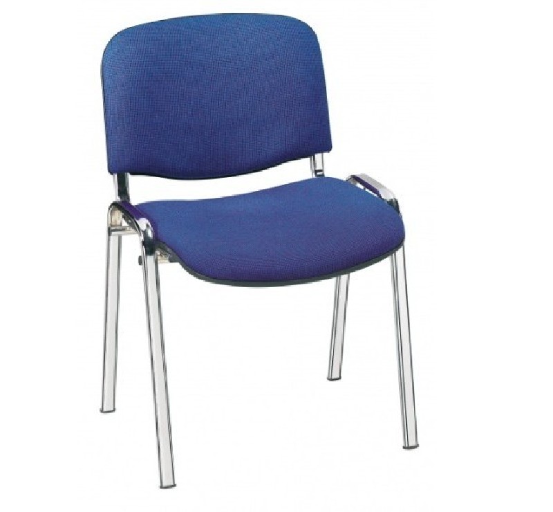 Chaise classique finition chromée et tissus M3 ou simili-cuir M2