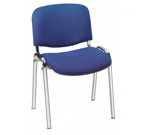 Chaise classique finition chromée et tissus M3 ou simili-cuir M2