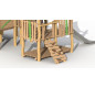 Jeu de plein air en bois de robinier, Jeu extérieur en robinier, Aire de jeu extérieur bois de robinier