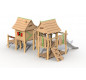 Jeu de plein air en bois de robinier, Jeu extérieur en robinier, Aire de jeu extérieur bois de robinier