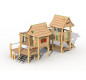 Jeu de plein air en bois de robinier, Jeu extérieur en robinier, Aire de jeu extérieur bois de robinier