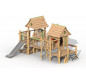 Jeu de plein air en bois de robinier, Jeu extérieur en robinier, Aire de jeu extérieur bois de robinier