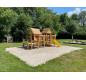 Jeu de plein air en bois de robinier, Jeu extérieur en robinier, Aire de jeu extérieur bois de robinier